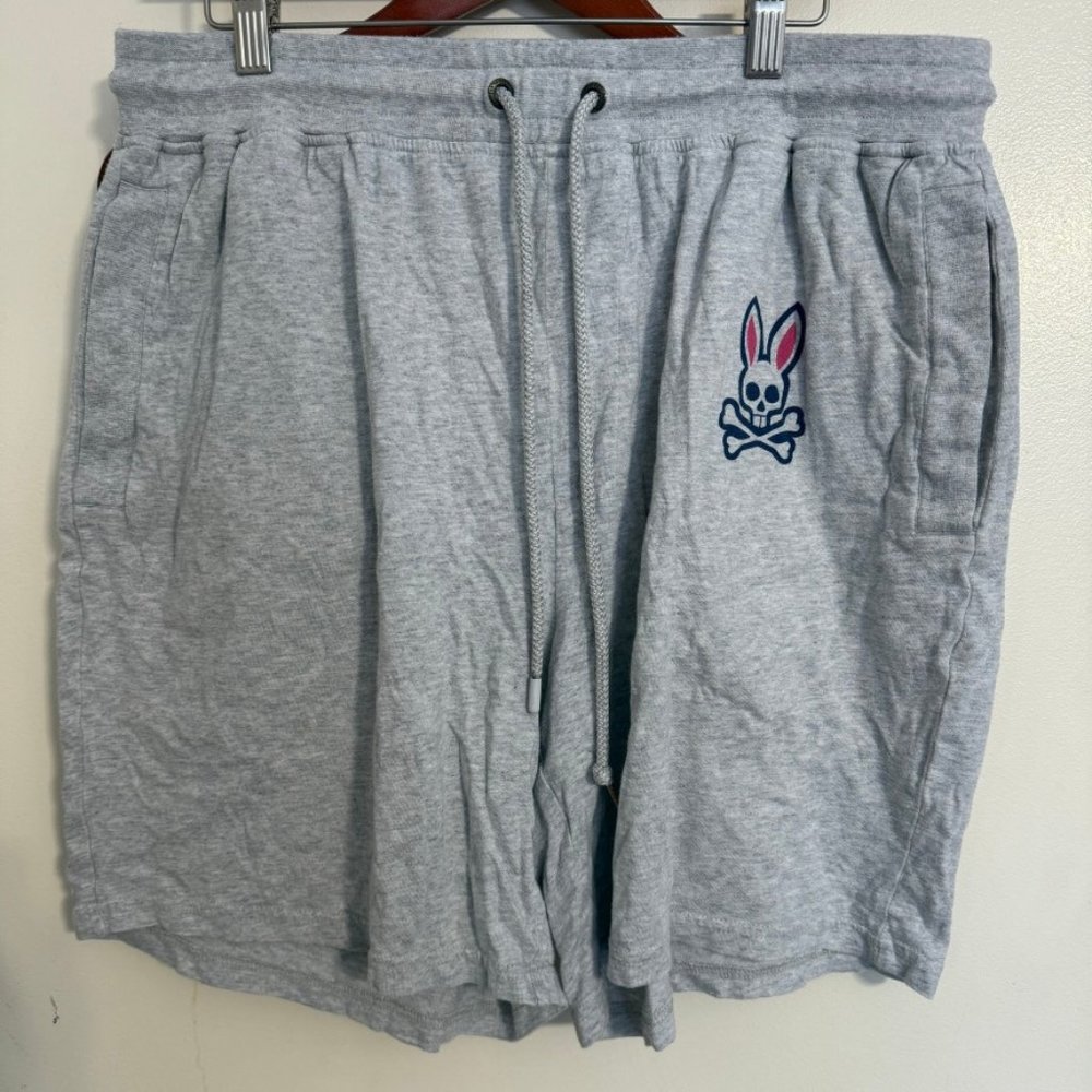 Psycho Bunny Mens Shorts 8" Inseam Grey - L